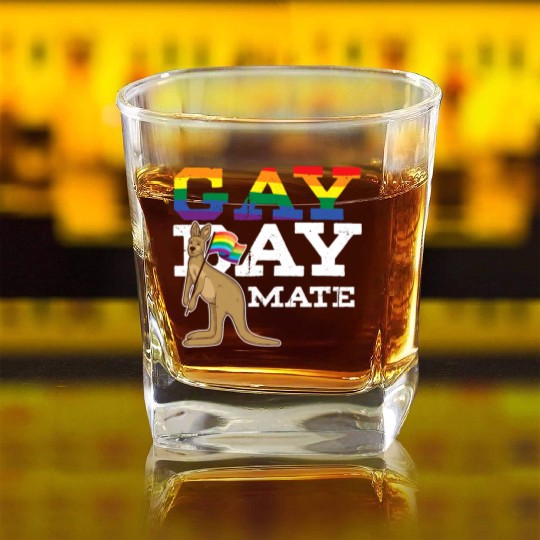 Australian LGBT Bi Homo Transgender Lesbian Gay Square Whiskey Glasses