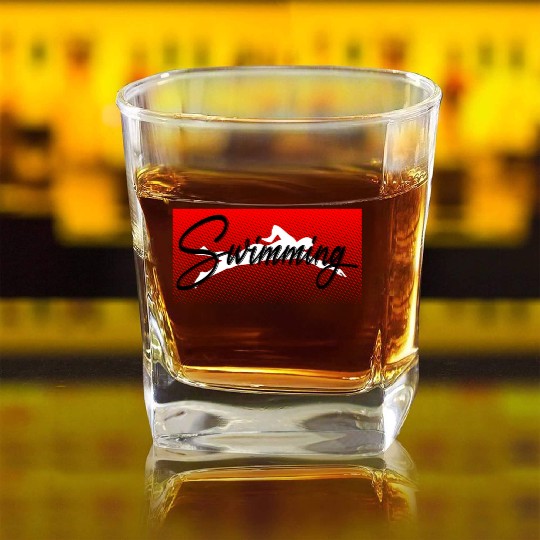 Swim - Swimming Square Whiskey Glasses