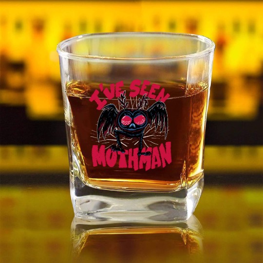I have seen mothman I have seen mothman inspiratio Square Whiskey Glasses