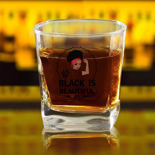Black Is Beautiful Square Whiskey Glasses