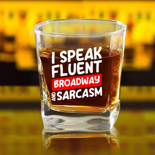 Actor Theater Fan Comedy Drama Club Square Whiskey Glasses