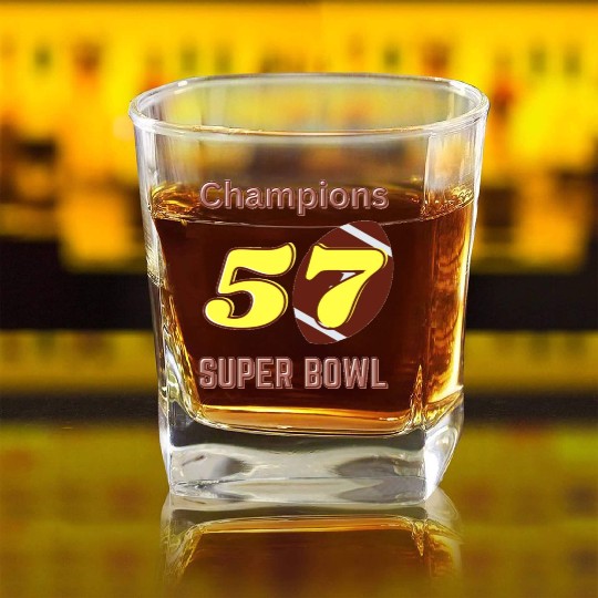 Super Bowl 57 champions Classic Square Whiskey Glasses