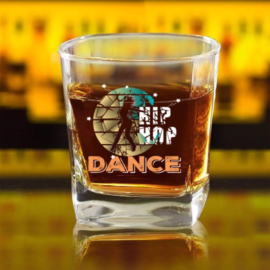 Beat hip hop bgirl Square Whiskey Glasses