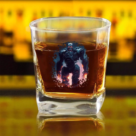 Terminator Exoskeleton Square Whiskey Glasses