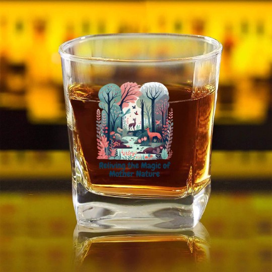 Get Your Fill of Nature with Our Classic Designs Square Whiskey Glasses