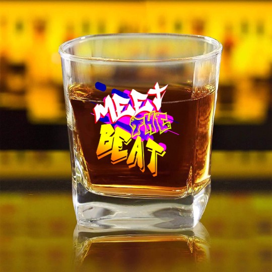 Beat hip hop bgirl Square Whiskey Glasses