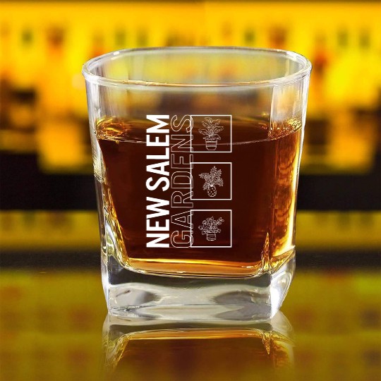 New Salem Gardens, Garden Plant Gardening Lover Square Whiskey Glasses