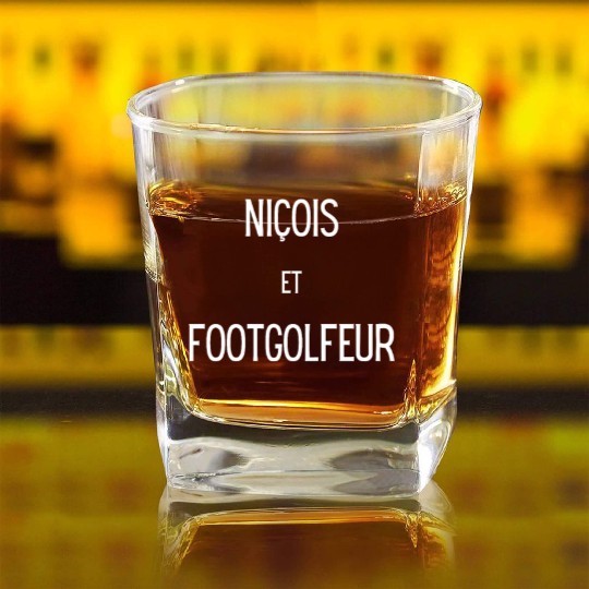Nicois et footgolfeur Square Whiskey Glasses