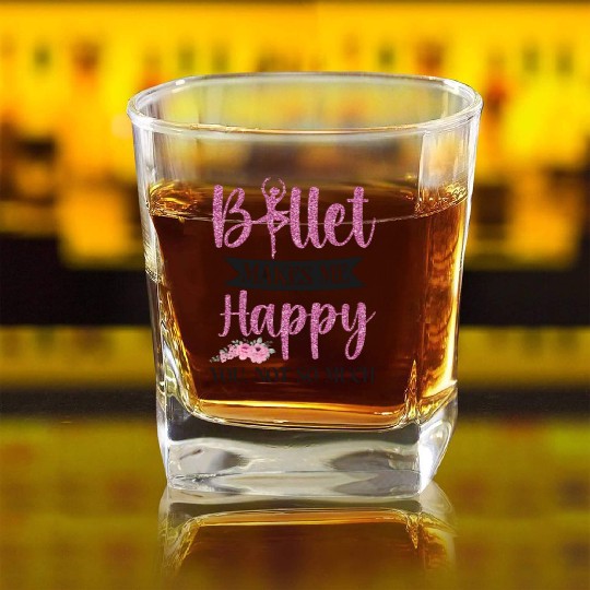 Ballet Dancer Dance Girl Ballerina Square Whiskey Glasses