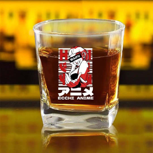 Japanese Ecchi Anime Aesthetic Waifu Manga Girl Square Whiskey Glasses
