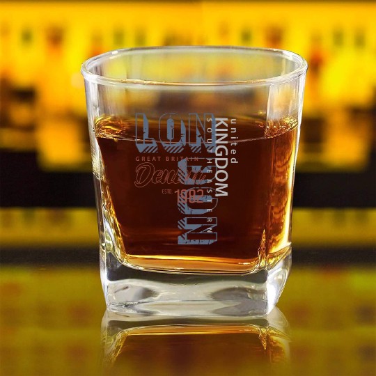 The London Look Square Whiskey Glasses
