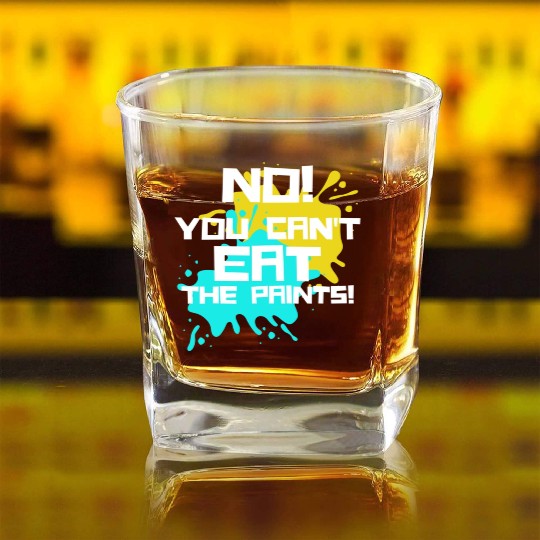 funny art teacher Square Whiskey Glasses
