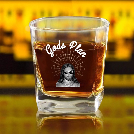 Gods Plan Square Whiskey Glasses