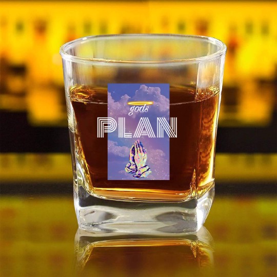 Gods Plan Square Whiskey Glasses