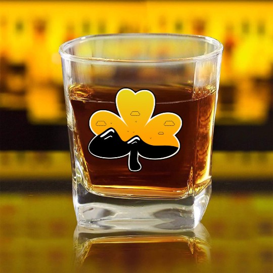 vintage st patrick sunrise Square Whiskey Glasses