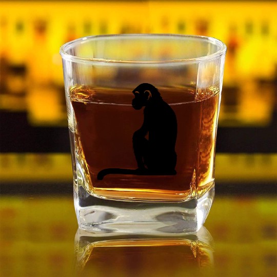 monkey Square Whiskey Glasses
