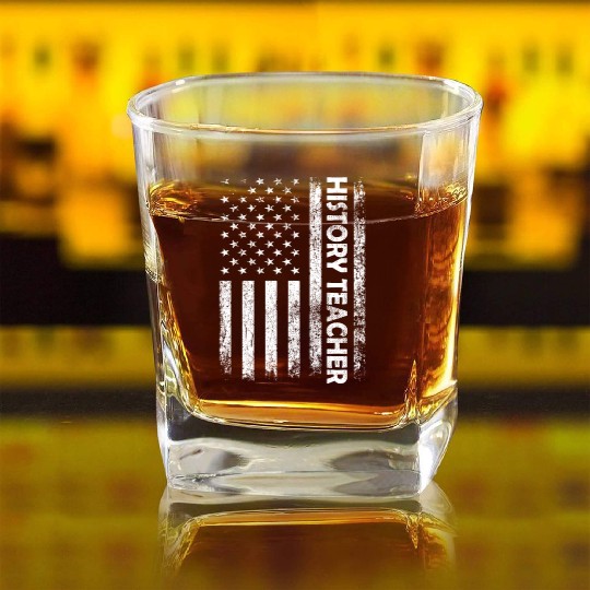 History Teacher School Teaching Student Square Whiskey Glasses