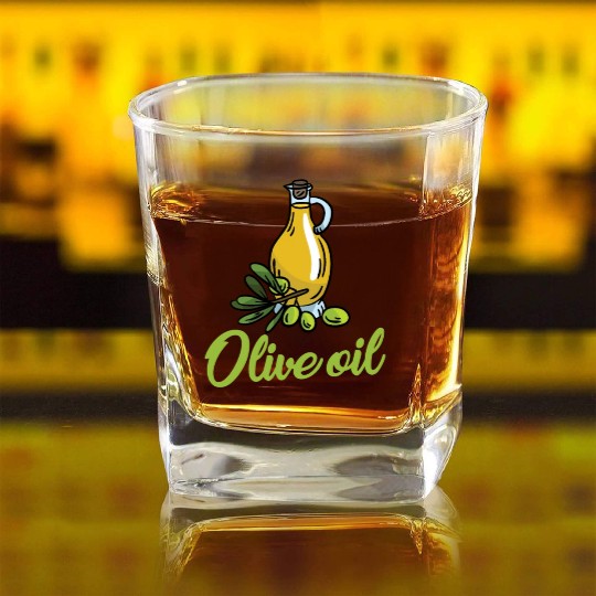 Olive Oil Square Whiskey Glasses