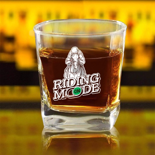 Horse Riding Endurance Riding Square Whiskey Glasses