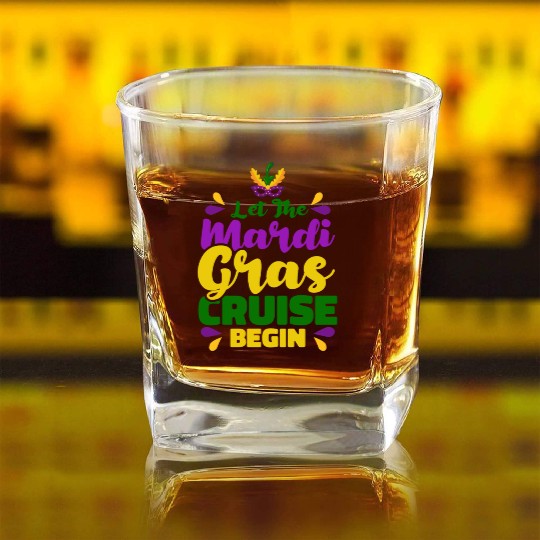 Mardi Gras Street Festival Mardi Gras Mardi Gras C Square Whiskey Glasses