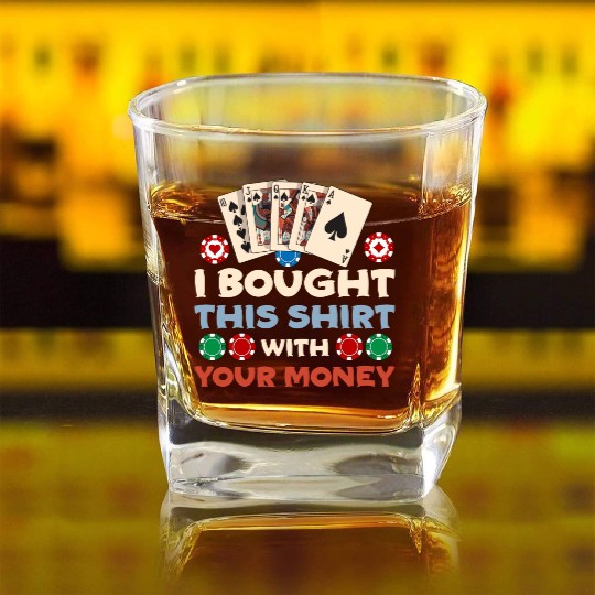 Poker Casino Card Game Poker Player Square Whiskey Glasses