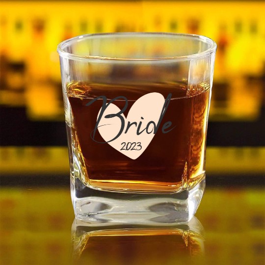 Bride 2023 bachelorette party Square Whiskey Glasses