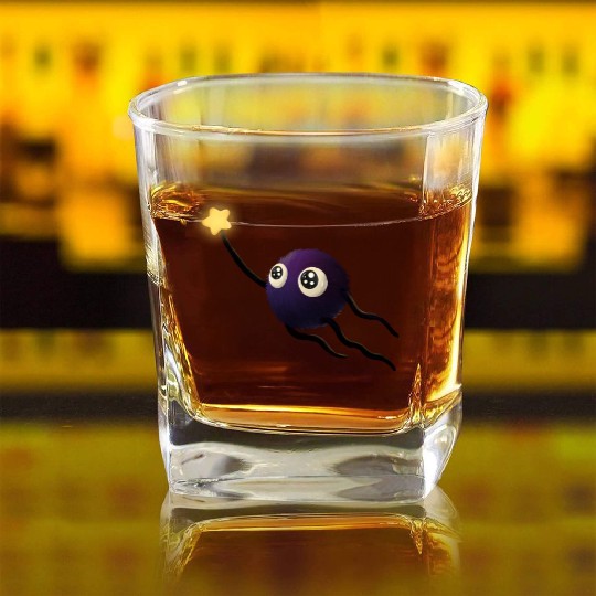 little soot sprite Square Whiskey Glasses