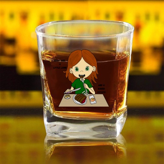 Mary Had a Little Lamb Square Whiskey Glasses