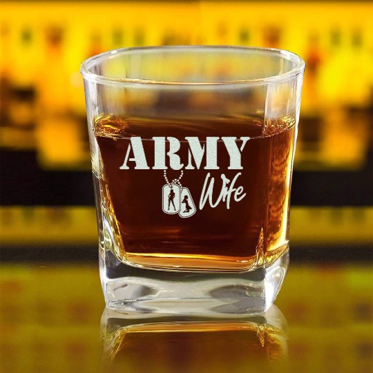 Soldier | Army Wife Square Whiskey Glasses | Army Wife Square Whiskey Glasses