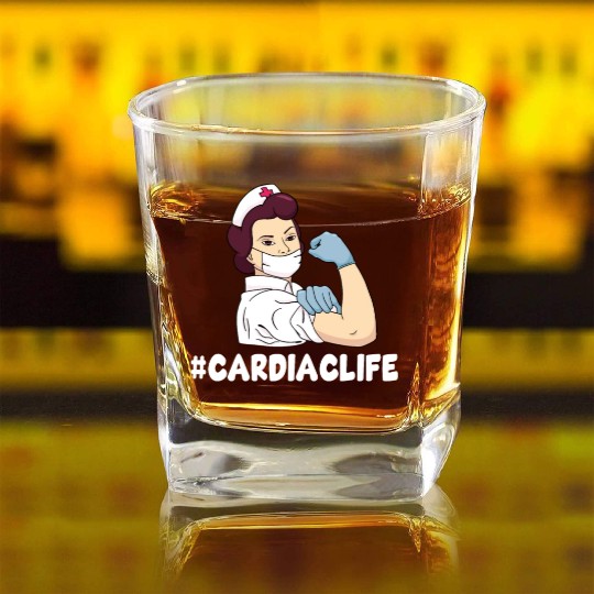 Cardiac Life Nurse Square Whiskey Glasses