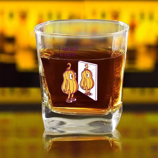 Pumpkin Latte Lover Coffee Pumpkin Square Whiskey Glasses