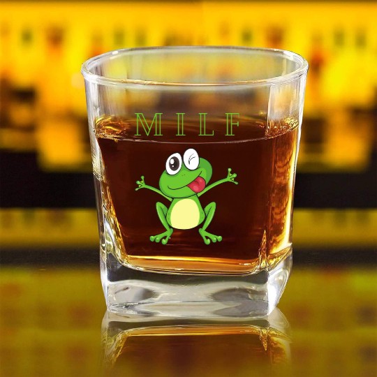 My Friends Frogs Man I Love Frogs Square Whiskey Glasses