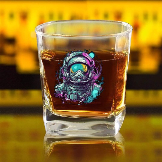 Astro Selfie Square Whiskey Glasses