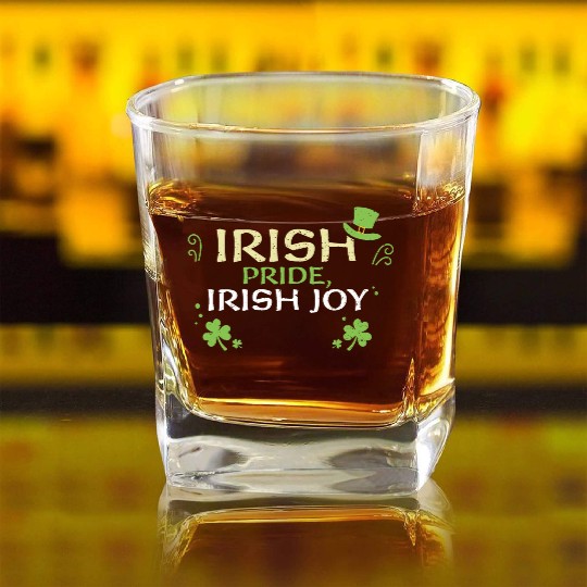 Irish pride, Irish joy Square Whiskey Glasses