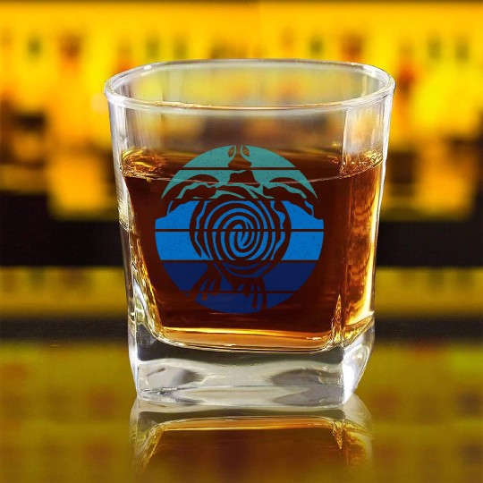 Earth Day, Sea Turtle, Clean the Ocean Square Whiskey Glasses