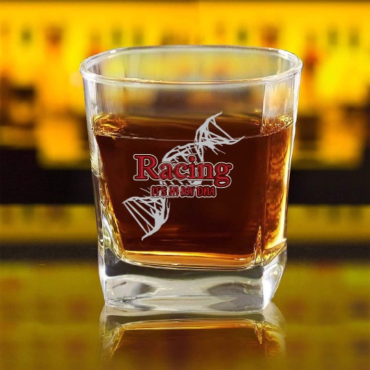 Dna Racing Race Car Funny Dirt Track Racing Square Whiskey Glasses