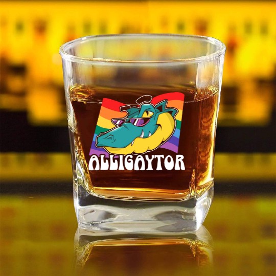 Gay Rights Rainbow Pride Month LGBTQ Gay Pride Square Whiskey Glasses