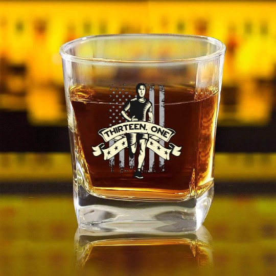 Half Marathon Thirteen One Running Race Marathoner Square Whiskey Glasses