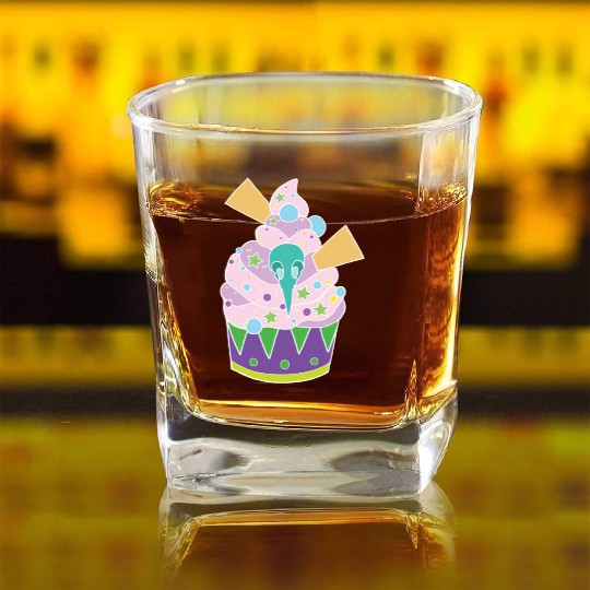 Cupcake Graveyard Square Whiskey Glasses