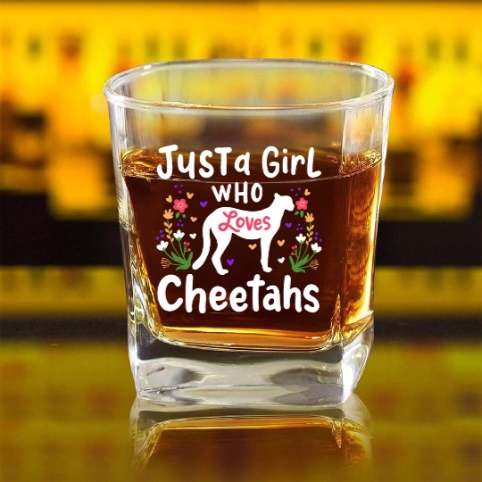 Cheetah Cheetah Lover Square Whiskey Glasses