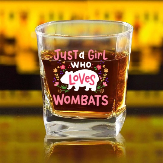 Wombat Australian Wombat Lover Square Whiskey Glasses