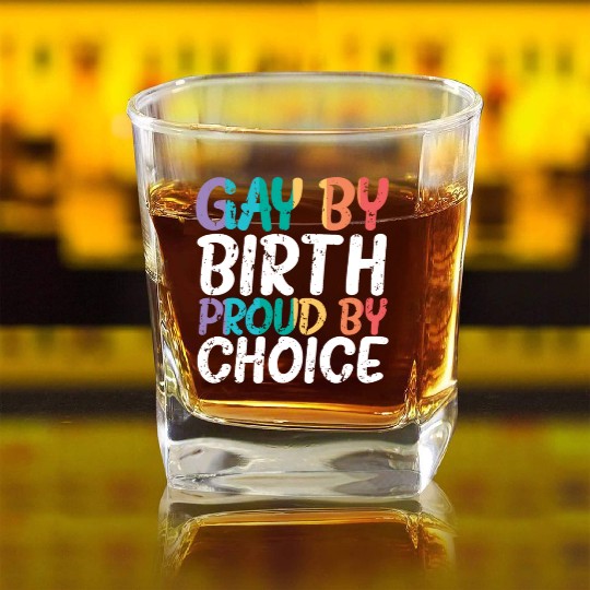 Gay Rights Rainbow Pride Month LGBTQ Gay Pride Square Whiskey Glasses