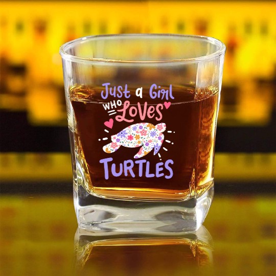 Sea Turtle Turtle Lover Square Whiskey Glasses