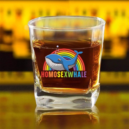 Gay Rights Rainbow Pride Month LGBTQ Gay Pride Square Whiskey Glasses