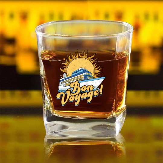 Bon voyage! - Cruise Square Whiskey Glasses