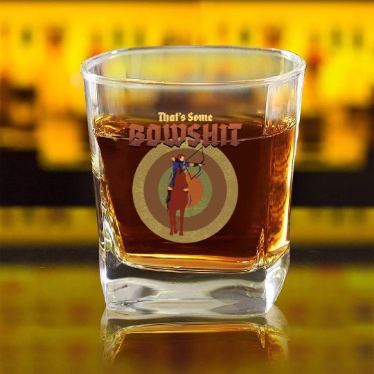 Bow Hunting Arrow and Archery Quote Design Archery Square Whiskey Glasses