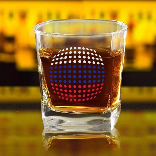 Russian Flag Square Whiskey Glasses