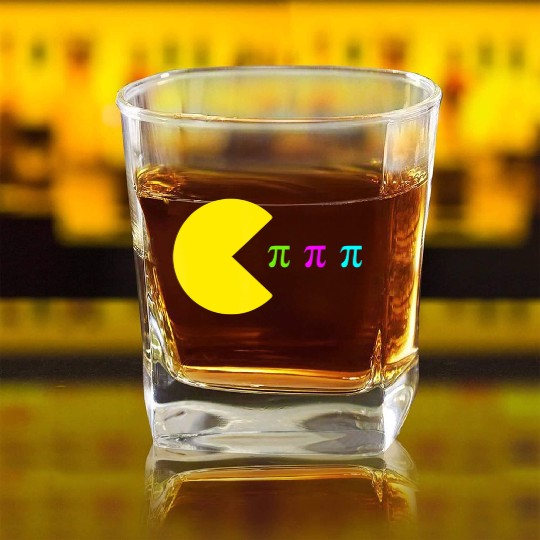 Video Game Pi Day Gamer Math Teacher Kids Boys Men Square Whiskey Glasses