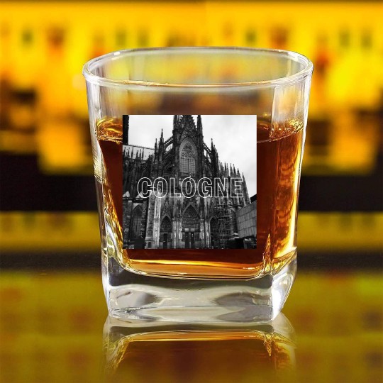 Cologne historical cathedral church in germany Square Whiskey Glasses