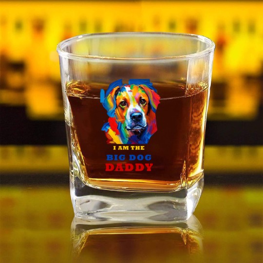 Big Dog Daddy Square Whiskey Glasses
